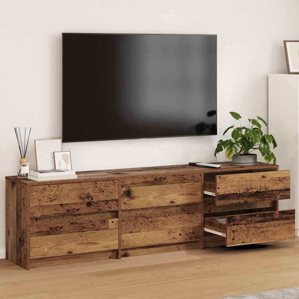 vidaXL Meubles TV 2 pcs Bois de récupération 180 x 34 x 50 cm Bois d'ingénierie