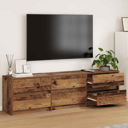vidaXL Meubles TV 2 pcs Bois de récupération 180 x 34 x 50 cm Bois d'ingénierie