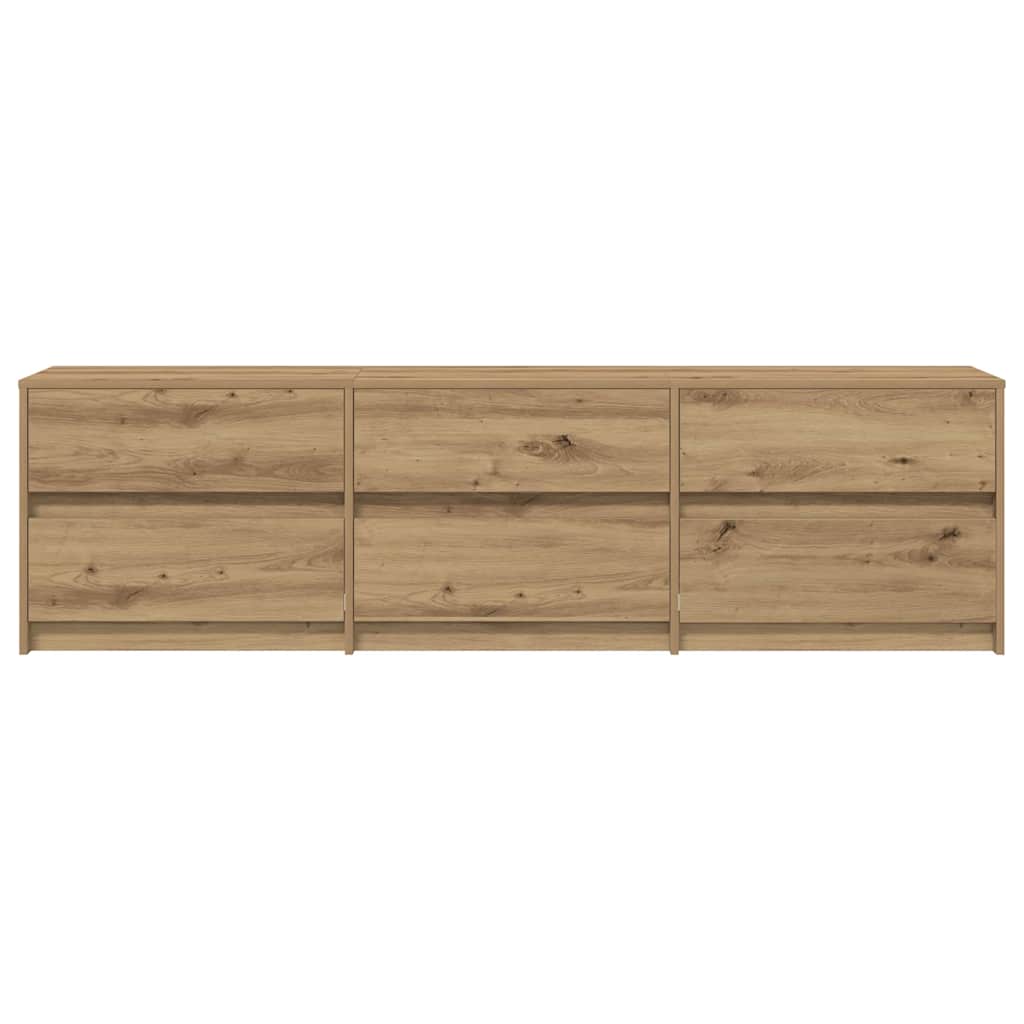 vidaXL TV-Einheiten 2 pcs Artisan-Eiche 180 x 34 x 50 cm Holzwerkstoff