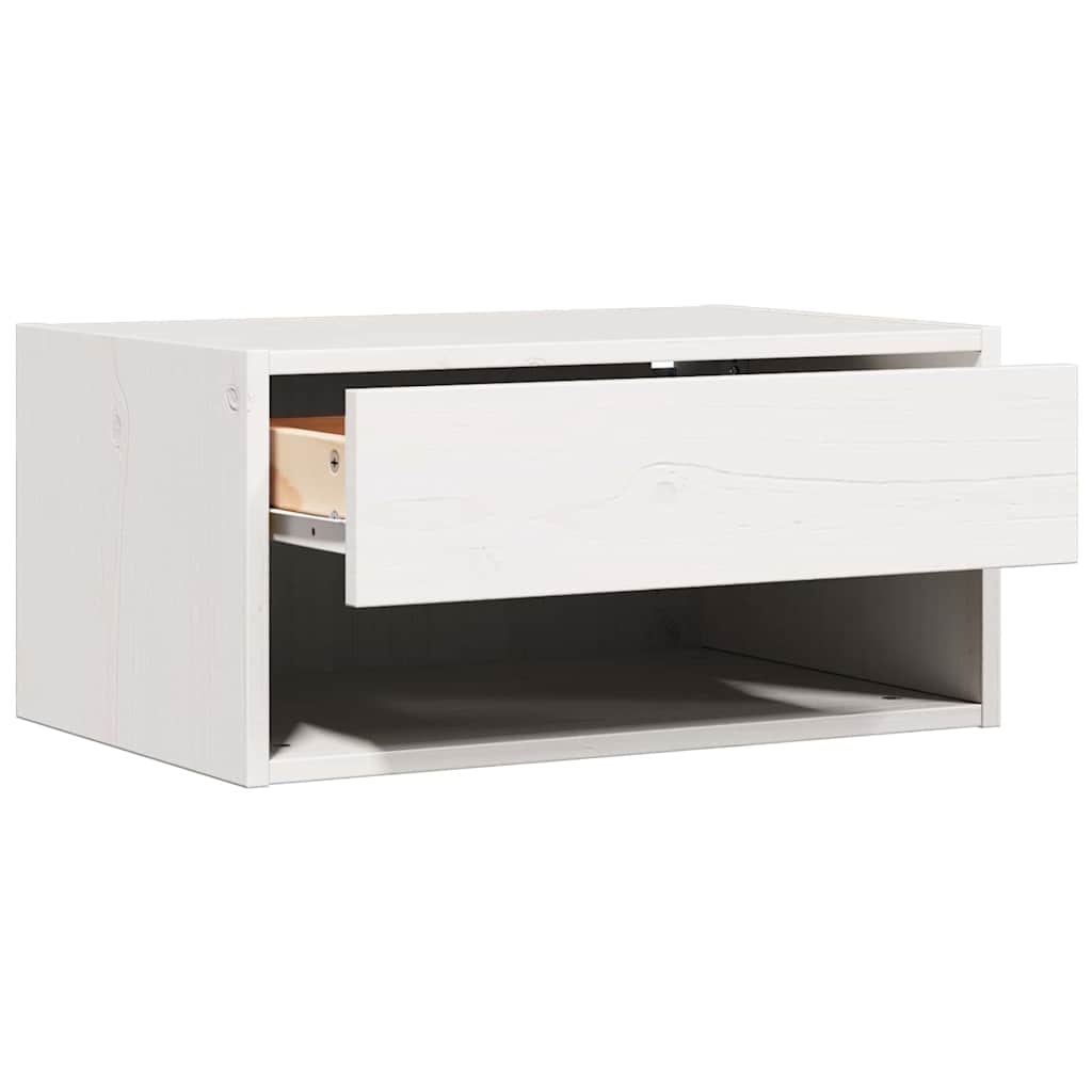 vidaXL Nachttisch Weiß 50 x 32,5 x 24 cm Massivholz Kiefer