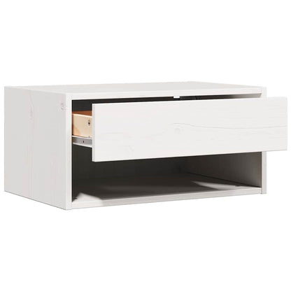 vidaXL Nachttisch Weiß 50 x 32,5 x 24 cm Massivholz Kiefer