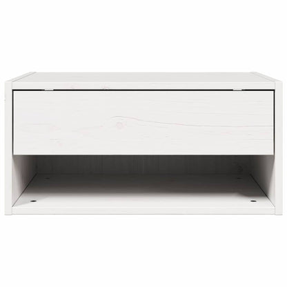 vidaXL Nachttisch Weiß 50 x 32,5 x 24 cm Massivholz Kiefer