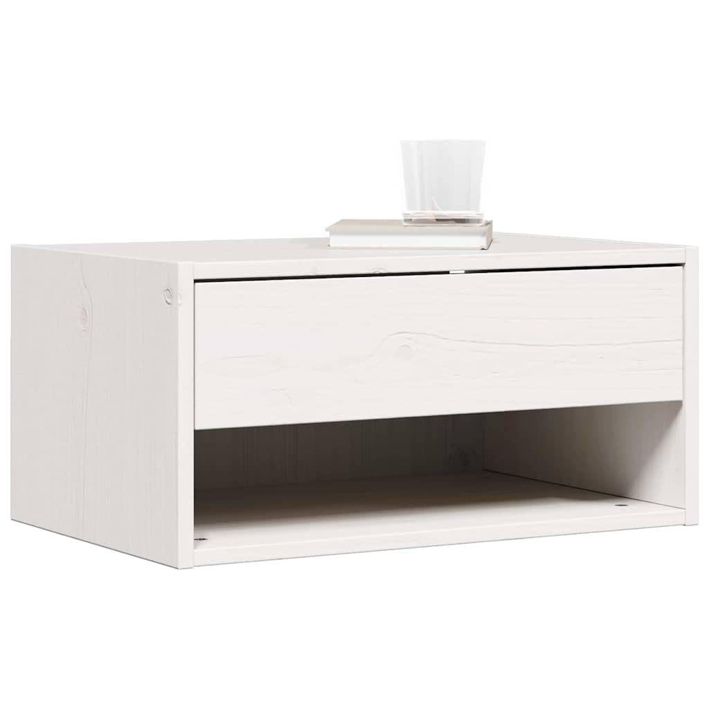 vidaXL Nachttisch Weiß 50 x 32,5 x 24 cm Massivholz Kiefer