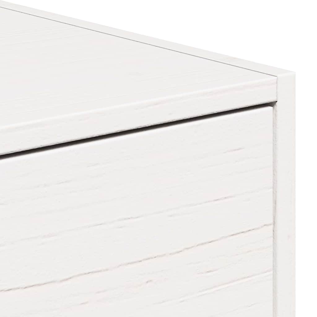 vidaXL Nachttisch 2 pcs Weiß 50 x 32,5 x 24 cm Massivholz Kiefer