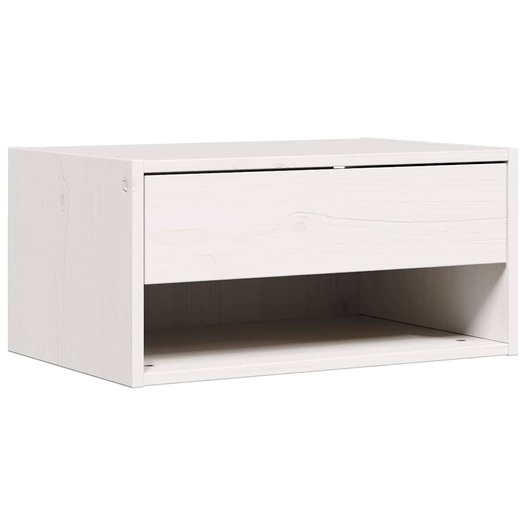 vidaXL Nachttisch 2 pcs Weiß 50 x 32,5 x 24 cm Massivholz Kiefer