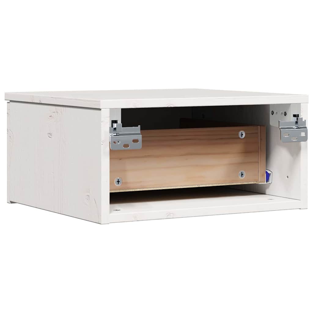 vidaXL Nachttisch Weiß 37 x 35 x 18,5 cm Massivholz Kiefer
