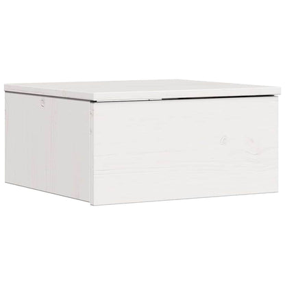 vidaXL Nachttisch 2 pcs Weiß 37 x 35 x 18,5 cm Massivholz Kiefer