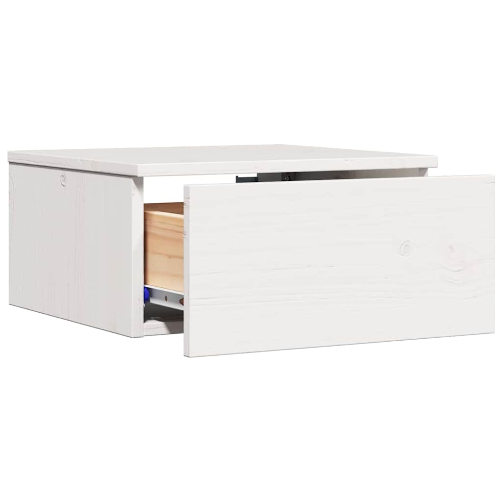 vidaXL Nachttisch 2 pcs Weiß 37 x 35 x 18,5 cm Massivholz Kiefer