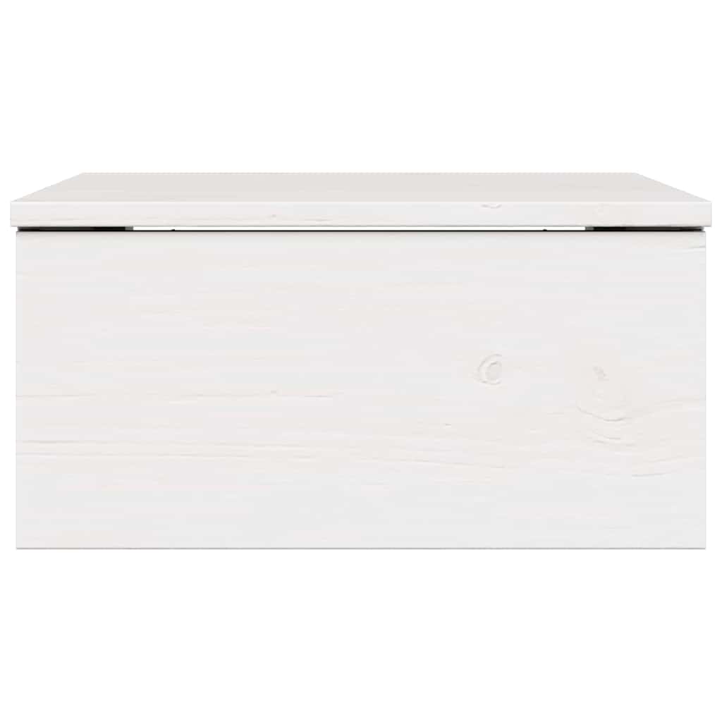 vidaXL Nachttisch 2 pcs Weiß 37 x 35 x 18,5 cm Massivholz Kiefer