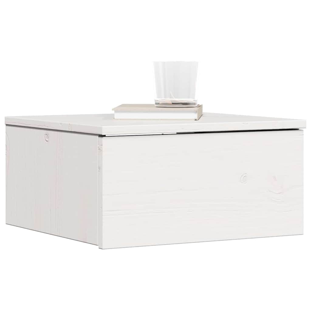 vidaXL Nachttisch 2 pcs Weiß 37 x 35 x 18,5 cm Massivholz Kiefer