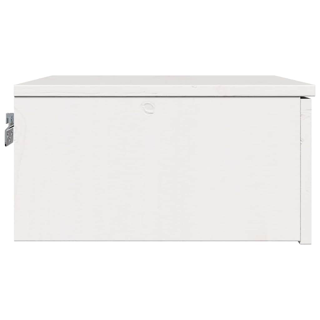 vidaXL Nachttisch 2 pcs Weiß 37 x 35 x 18,5 cm Massivholz Kiefer