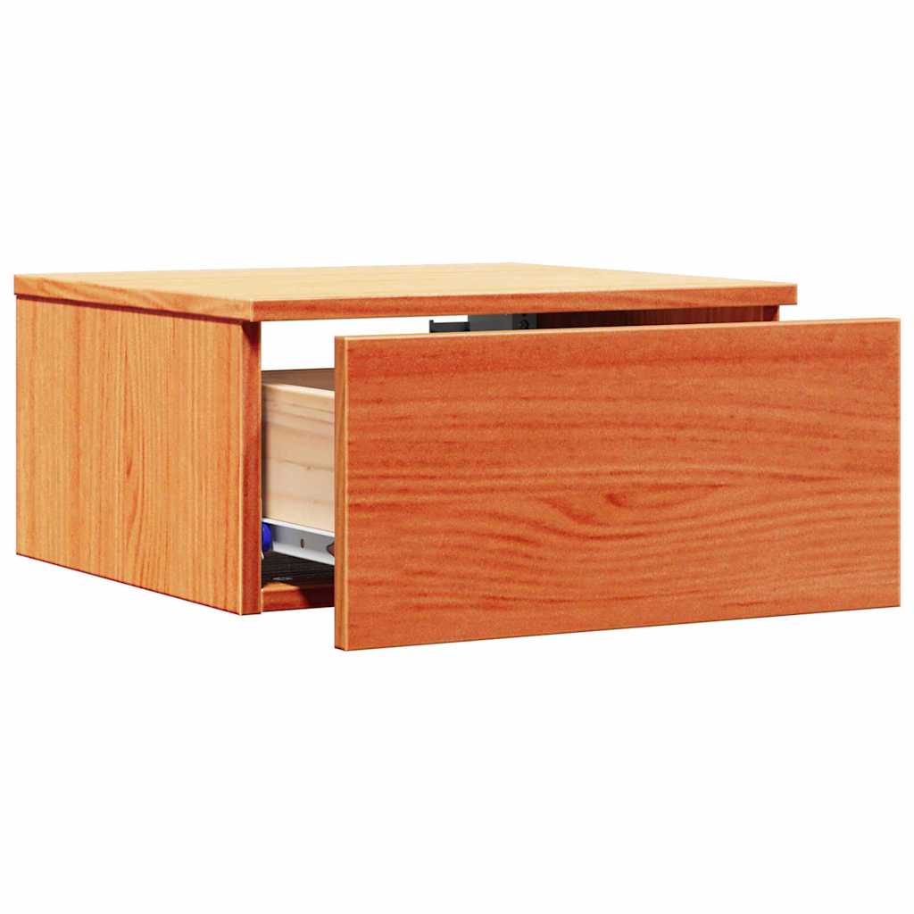 vidaXL Nachttisch 2 pcs Wachsbraun 37 x 35 x 18,5 cm Massivholz Kiefer