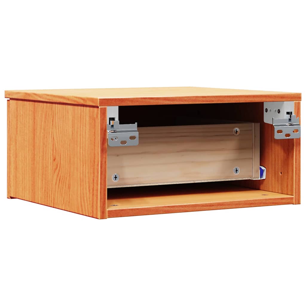 vidaXL Nachttisch 2 pcs Wachsbraun 37 x 35 x 18,5 cm Massivholz Kiefer