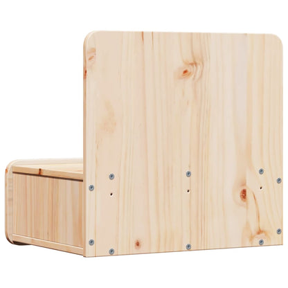 vidaXL Nachttisch 2 pcs Braun 44 x 32,5 x 40 cm Massivholz Kiefer