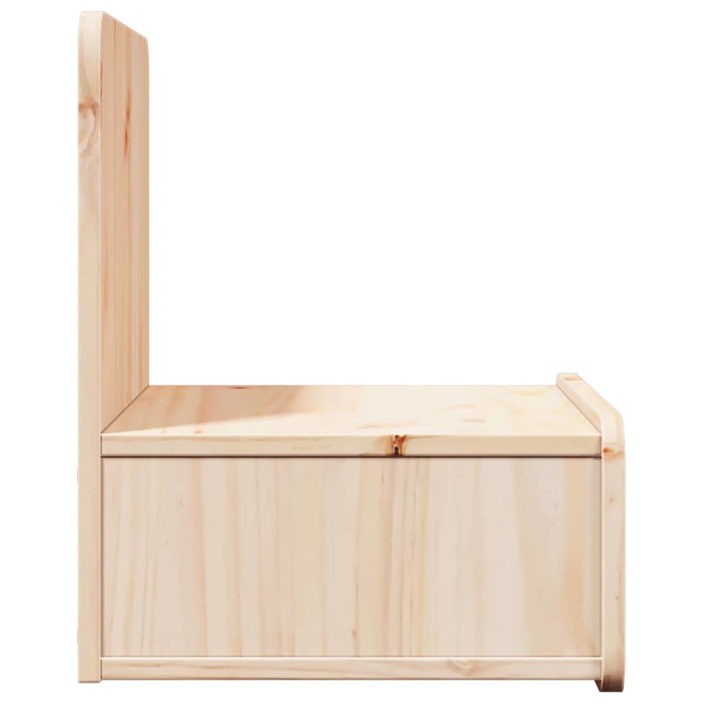 vidaXL Nachttisch 2 pcs Braun 44 x 32,5 x 40 cm Massivholz Kiefer