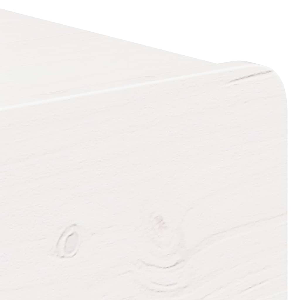 vidaXL Nachttisch 2 pcs Weiß 44 x 32,5 x 40 cm Massivholz Kiefer