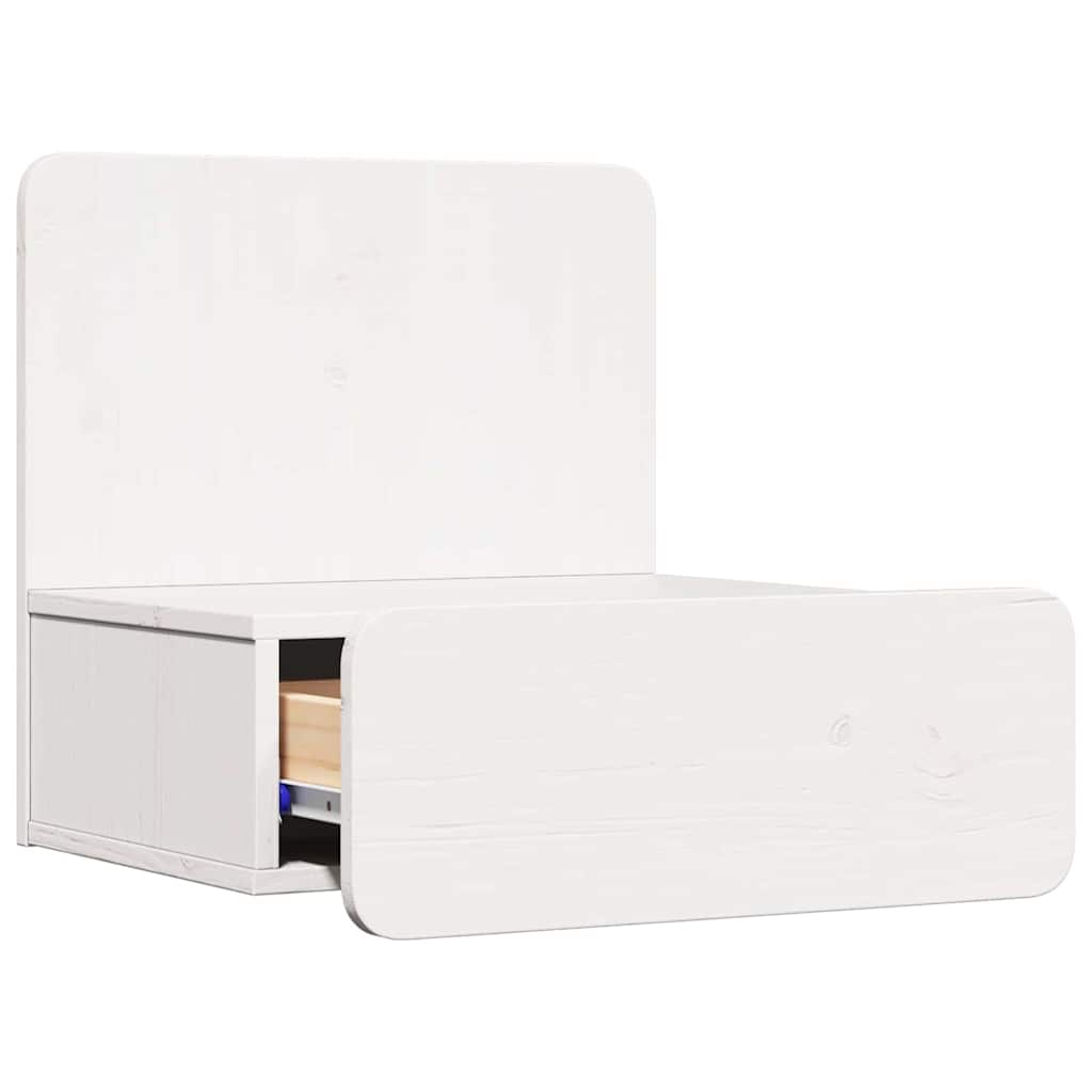 vidaXL Nachttisch 2 pcs Weiß 44 x 32,5 x 40 cm Massivholz Kiefer