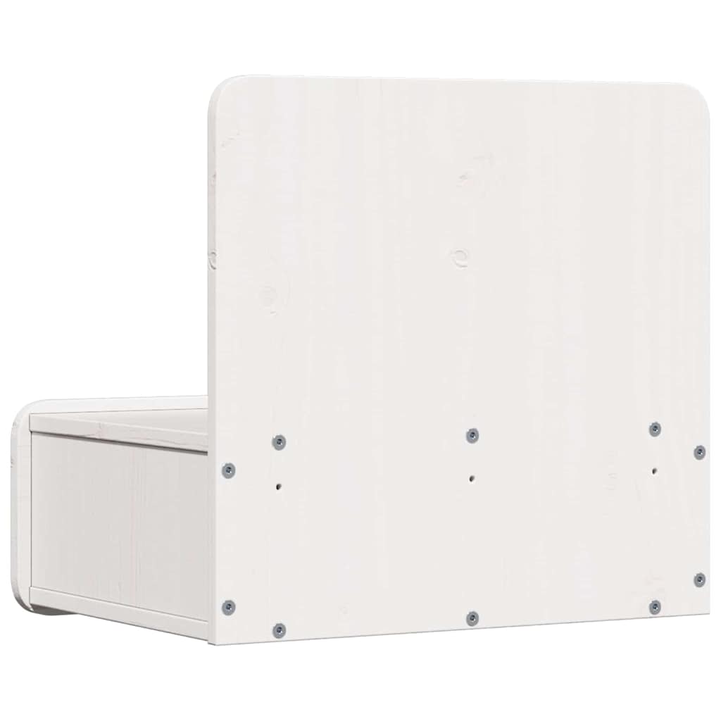 vidaXL Nachttisch 2 pcs Weiß 44 x 32,5 x 40 cm Massivholz Kiefer