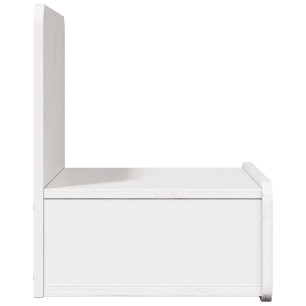 vidaXL Nachttisch 2 pcs Weiß 44 x 32,5 x 40 cm Massivholz Kiefer