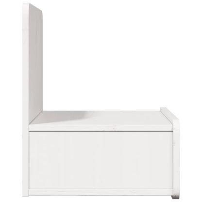 vidaXL Nachttisch 2 pcs Weiß 44 x 32,5 x 40 cm Massivholz Kiefer