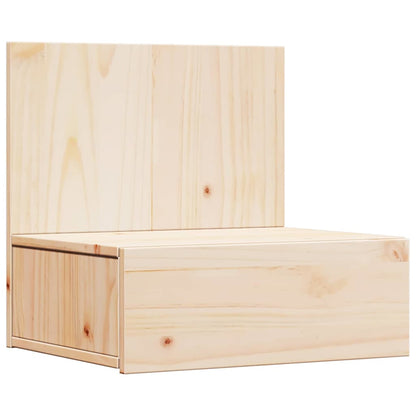 vidaXL Nachttisch 2 pcs Braun 42 x 32,5 x 40 cm Massivholz Kiefer