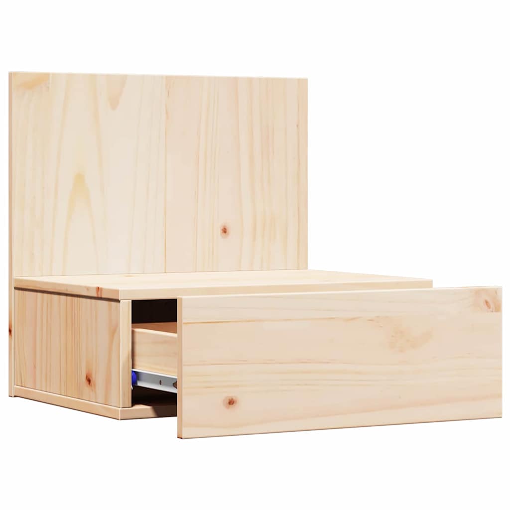 vidaXL Nachttisch 2 pcs Braun 42 x 32,5 x 40 cm Massivholz Kiefer