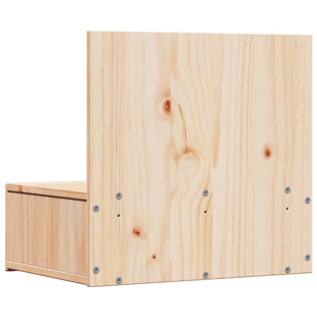vidaXL Nachttisch 2 pcs Braun 42 x 32,5 x 40 cm Massivholz Kiefer