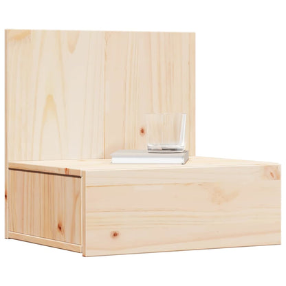 vidaXL Nachttisch 2 pcs Braun 42 x 32,5 x 40 cm Massivholz Kiefer