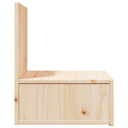 vidaXL Nachttisch 2 pcs Braun 42 x 32,5 x 40 cm Massivholz Kiefer