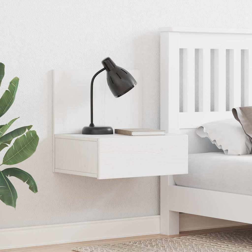 Nachttisch Weiß 42 x 32,5 x 40 cm Massivholz Kiefer