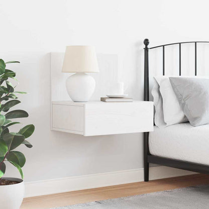 Nachttisch Weiß 42 x 32,5 x 40 cm Massivholz Kiefer