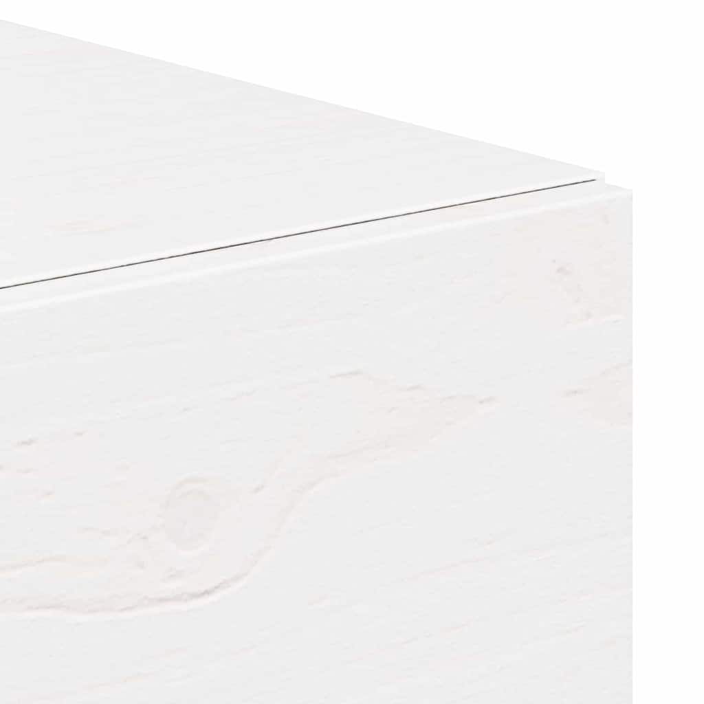 vidaXL Nachttisch 2 pcs Weiß 42 x 32,5 x 40 cm Massivholz Kiefer