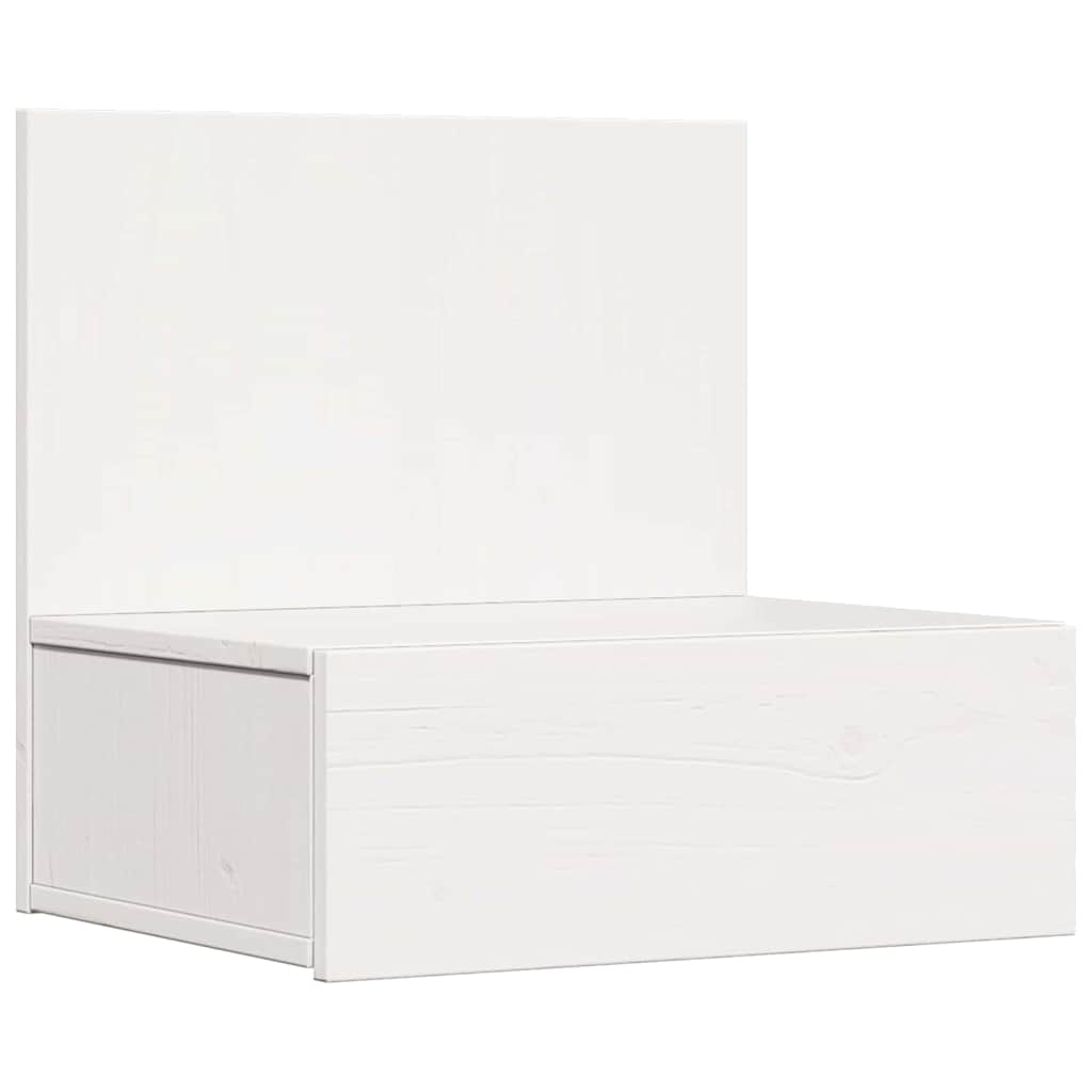 vidaXL Nachttisch 2 pcs Weiß 42 x 32,5 x 40 cm Massivholz Kiefer