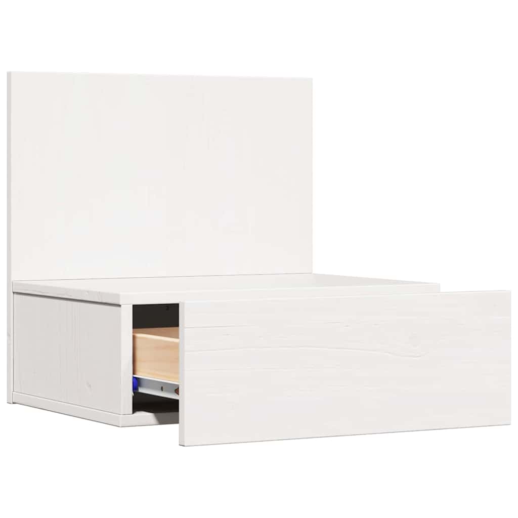 vidaXL Nachttisch 2 pcs Weiß 42 x 32,5 x 40 cm Massivholz Kiefer