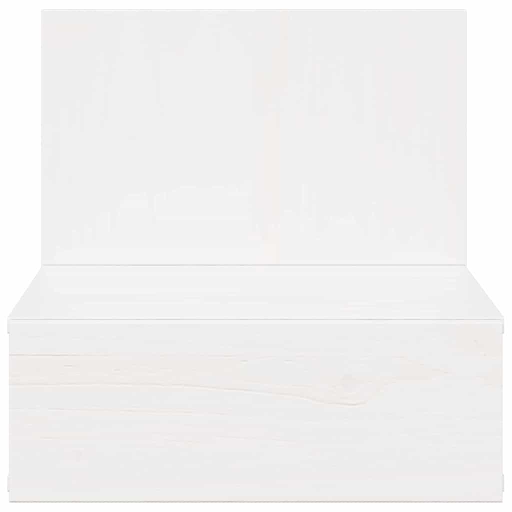 vidaXL Nachttisch 2 pcs Weiß 42 x 32,5 x 40 cm Massivholz Kiefer