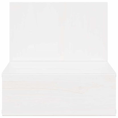 vidaXL Nachttisch 2 pcs Weiß 42 x 32,5 x 40 cm Massivholz Kiefer