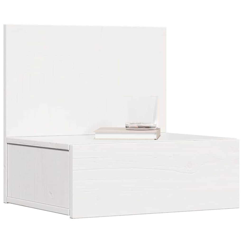 vidaXL Nachttisch 2 pcs Weiß 42 x 32,5 x 40 cm Massivholz Kiefer