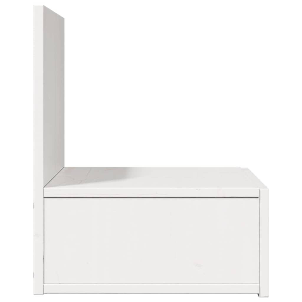 vidaXL Nachttisch 2 pcs Weiß 42 x 32,5 x 40 cm Massivholz Kiefer