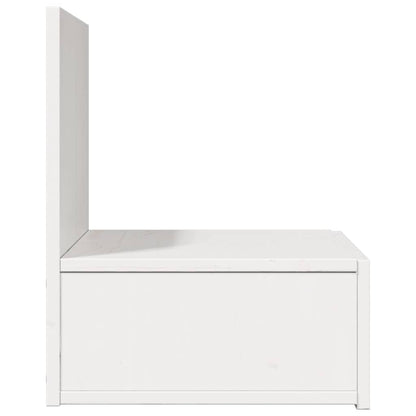 vidaXL Nachttisch 2 pcs Weiß 42 x 32,5 x 40 cm Massivholz Kiefer