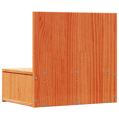 vidaXL Nachttisch Wachsbraun 42 x 32,5 x 40 cm Massivholz Kiefer