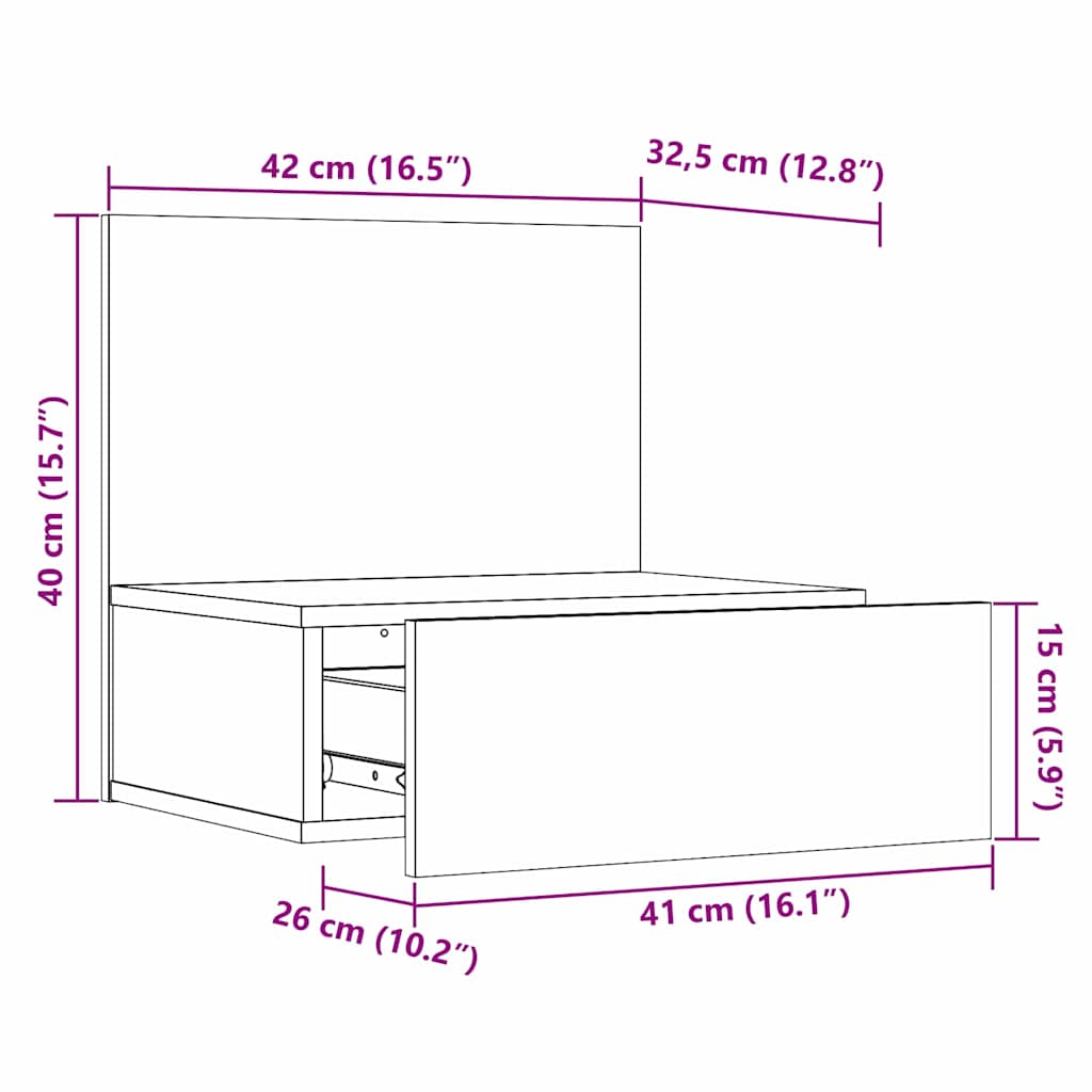 vidaXL Nachttisch Wachsbraun 42 x 32,5 x 40 cm Massivholz Kiefer
