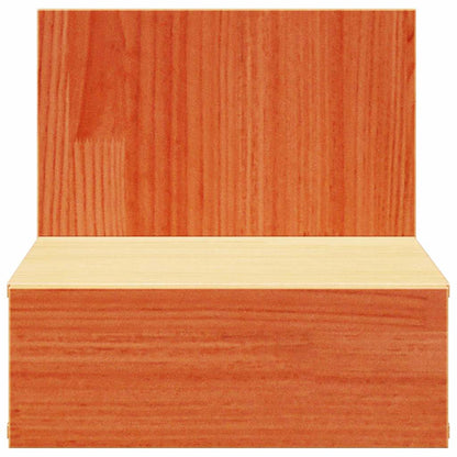 vidaXL Nachttisch 2 pcs Wachsbraun 42 x 32,5 x 40 cm Massivholz Kiefer