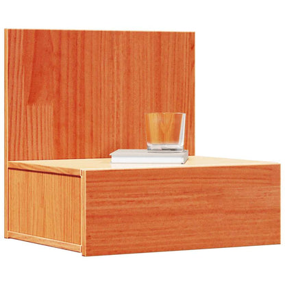 vidaXL Nachttisch 2 pcs Wachsbraun 42 x 32,5 x 40 cm Massivholz Kiefer