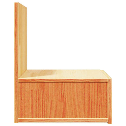 vidaXL Nachttisch 2 pcs Wachsbraun 42 x 32,5 x 40 cm Massivholz Kiefer