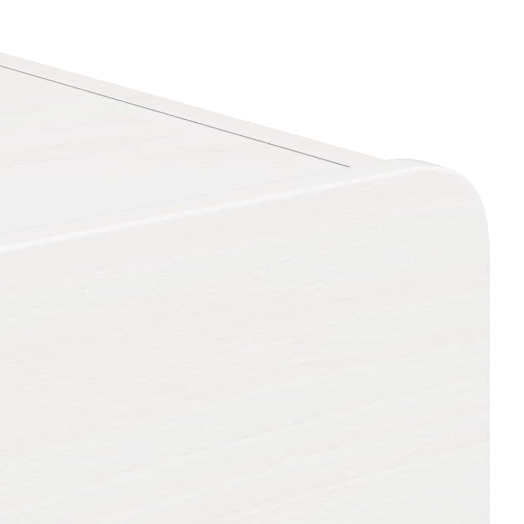 Nachttisch Weiß 39 x 34 x 16,5 cm Massivholz Kiefer