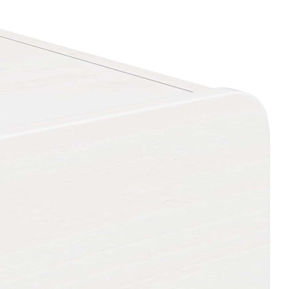 Nachttisch Weiß 39 x 34 x 16,5 cm Massivholz Kiefer