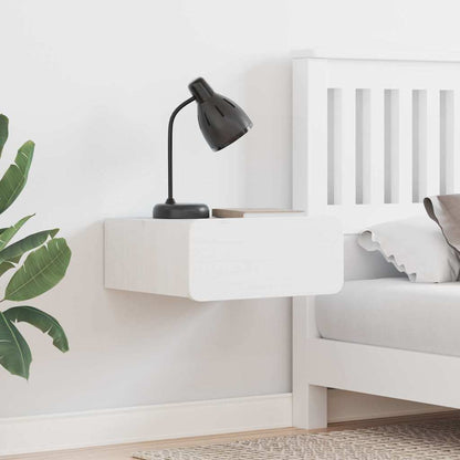 Nachttisch Weiß 39 x 34 x 16,5 cm Massivholz Kiefer