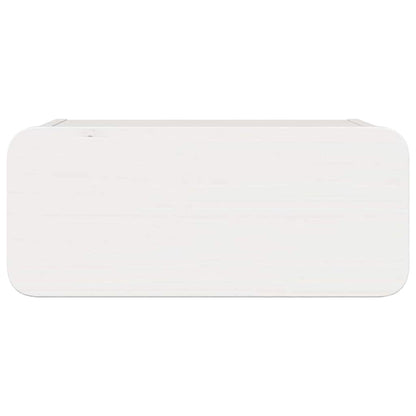 Nachttisch Weiß 39 x 34 x 16,5 cm Massivholz Kiefer