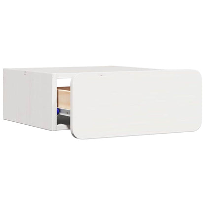 vidaXL Nachttisch 2 pcs Weiß 39 x 34 x 16,5 cm Massivholz Kiefer