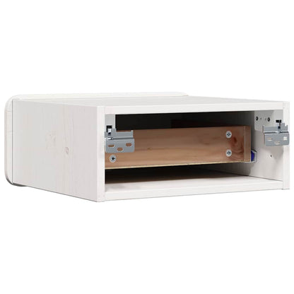 vidaXL Nachttisch 2 pcs Weiß 39 x 34 x 16,5 cm Massivholz Kiefer
